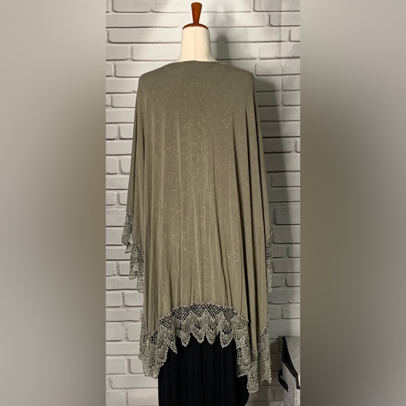 Women's POL Green Washed Jersey Shawls NEW - Picture 6 of 6